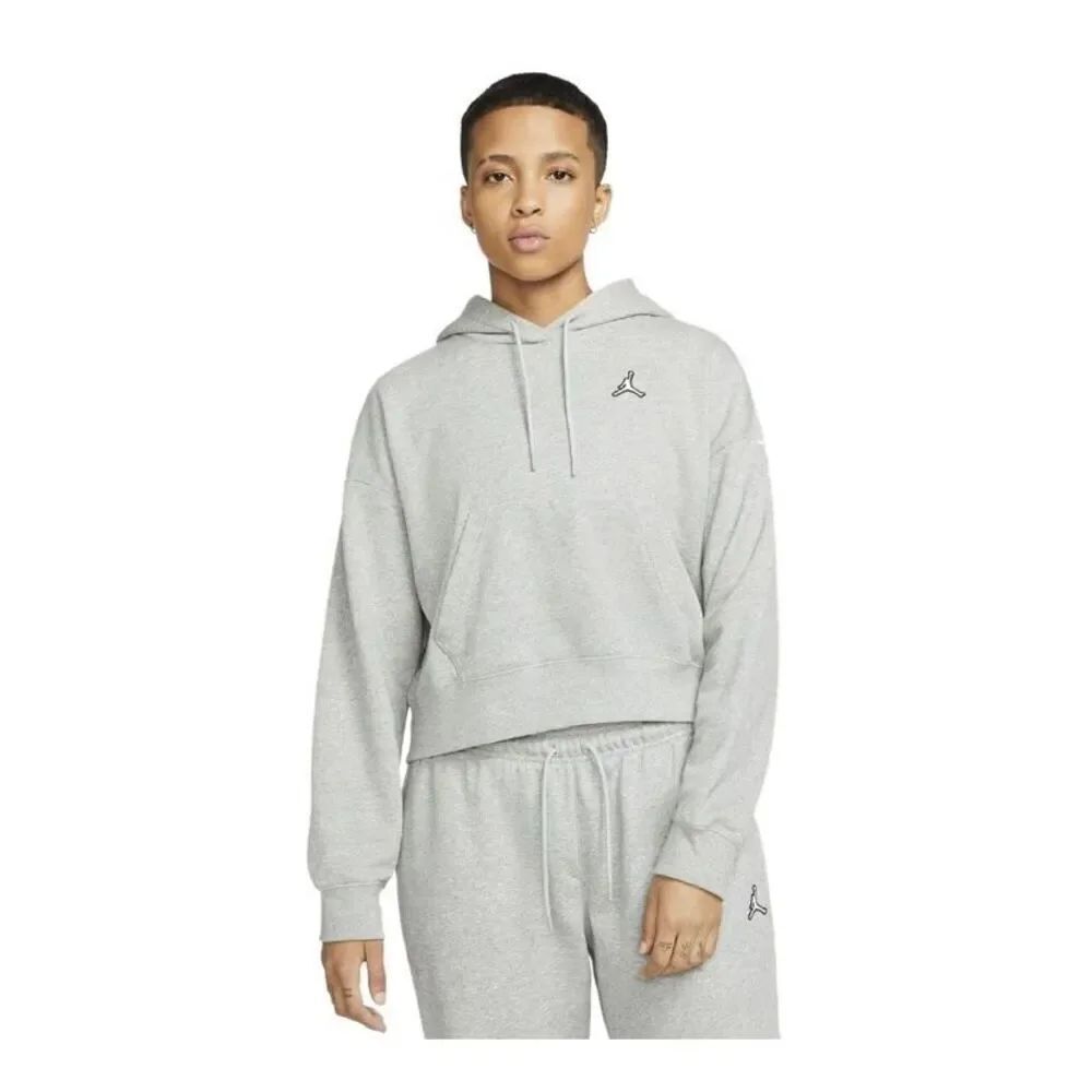 Nike Air Jordan Essentials Fleece Hoodie in Grey Women’s XL